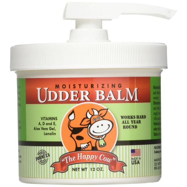The Happy Cow Moisturizing Udder Balm - 12 ounce pump