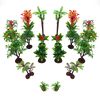 CHENYU 22Pcs Miniature Plastic Trees Cake Topper Set - Rainforest Trees, Mini Dinosaur Figures, Crafts Landscape Construction Model