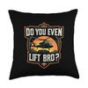 Do You Even Lift Bro? - Helicopter lover Throw Pillow