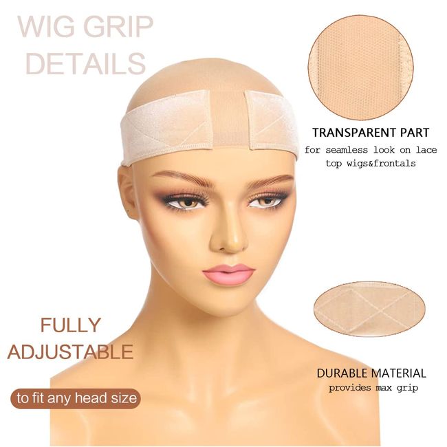 Velvet Wig Grip Headbands Adjustable wig grip band for Keeping Wigs in  Place Elastic Hair Bands No Slip Hair Scarf for Women