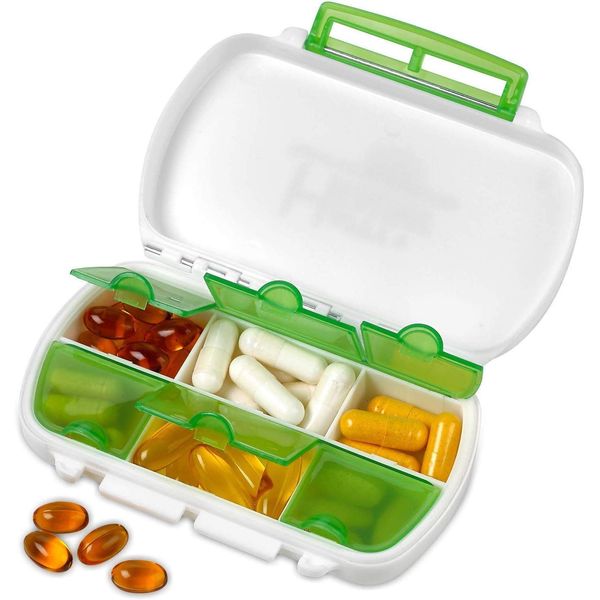 Pill Box - Water-Proof Medicine Pill Holder Case a BPA Free Daily Tablet Holder Storage Dispenser for All Your Medications, Supplements, Vitamins, and Meds, Ideal for Travel & Every Day Use by MEDca