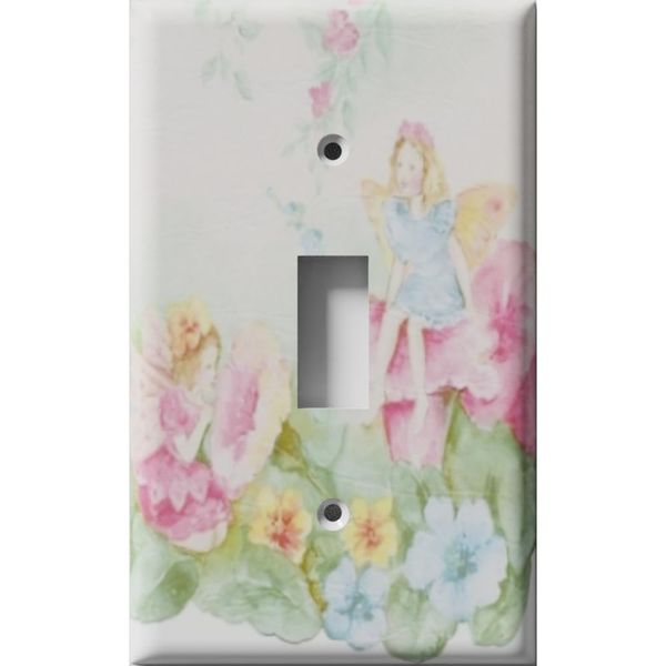 SnazzySwitch Flower Fairy Decorative Light Switch Cover - Single Toggle Wall Plate