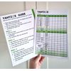Austin Commerce 2x Reusable Yahtzee Score Sheets Laminated Dry Wipe XL A4 Large