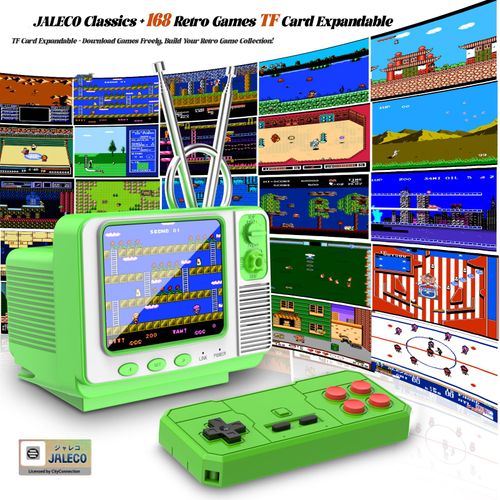 Retro Handheld Game Console - GV300S JALECO+168 Classic Games Mini TV Style with 3.0 Inch IPS Screen, Save Search, Support 2-Player & Dual Console Type-C Link