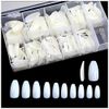 VIVID TELLA Nail Tip False Nail Supplies Long Tip 10 Sizes Short Decoration Solid Color Fingernails 500 Pieces For Practice Use