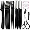 Molisaka Eyebrow Razor Pack, Multipurpose Dermaplaning Face Razors for Women Facial Hair Removal/Exfoliating/Eyebrow Face Shavers/Peachfuzz, Bulk Straight Eyebrow Trimmers Beauty Products for Women