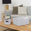 Superio 15L Medium White Smoke Ribbed Storage Bin with Lid, Plastic (2 Pack)