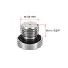 sourcing map Stainless Steel Inner Hex Head M10x1 Pipe Fitting Plug with Seal Ring for Terminate Pipe Ends
