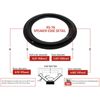 RS-7A: 7" Rubber Surround, 6.75" OD, 4.625" ID, Black, Angle Attach