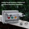 APIELE IP67 Outdoor Waterproof Button Switch Box Emergency Stop Button Switch Key Button Switch and Green Instantaneous Button Switch with Protective Cover Anti-Misoperation Switch