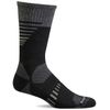 Sockwell Men's Ascend II Crew Moderate Compression Sock, Black - M/L