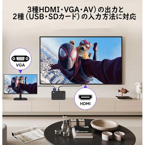 Media Player, 2023 Version Multimedia Player, Digital HD Player, HDMI Connection, VGA Connection, AV Composite Connection, MP4, FLV, MOV Support, USB Memory/SD Card Support, Play Photos and Videos on