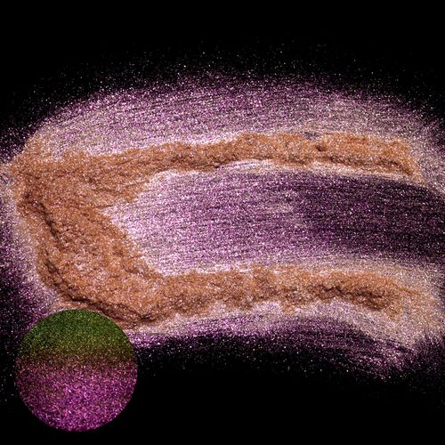 Matio Chameleon Mica Powder, 1.06oz/ 30g Champagne Coral Chrome Powder, Pearlescent Effect Color Shift Pigment for Resin Craft, Soap Candle Dye, Nail Art, Makeup,Bath Bomb,Paint,Slime Pigment