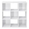 9 Cube Storage Wooden Bookshelf Organizer Customizable W/5 Removable Back Panels
