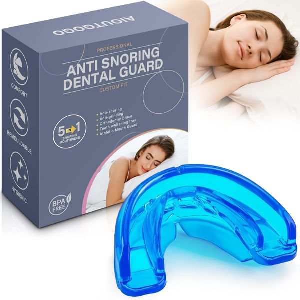 Anti Snoring Mouthpiece Devices Snoring Aids for Men and Women,Effective Ready to Use Stop Snoring Anti Snore Mouth Guard,Reduce Sleep Apnea Snoring,Bring Quiet Night,Transparent