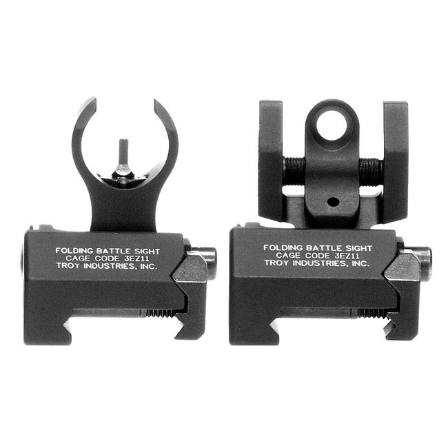 Troy Industries Micro HK Style Front and Rear Folding Battle Sight (Black)