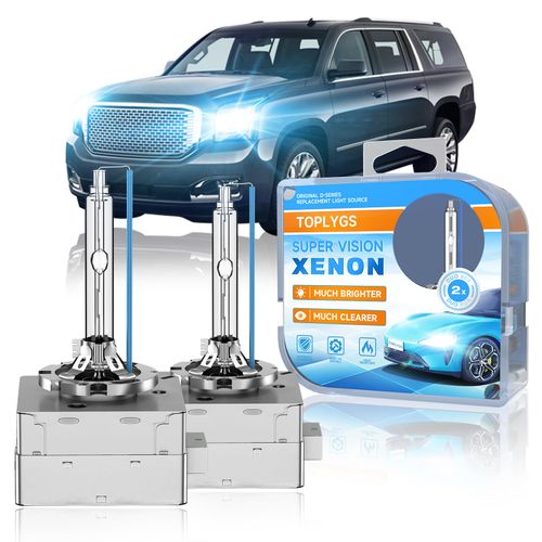TOPLYGS D3S HID Xenon Headlight Bulb Compatible with GMC Yukon XL Denali 2015 2016 2017 2018 2019 2020 Acadia 2013-2019, 8000K Bright Blue, 35W OEM High Low Beam Xenon Lights, Pack of 2