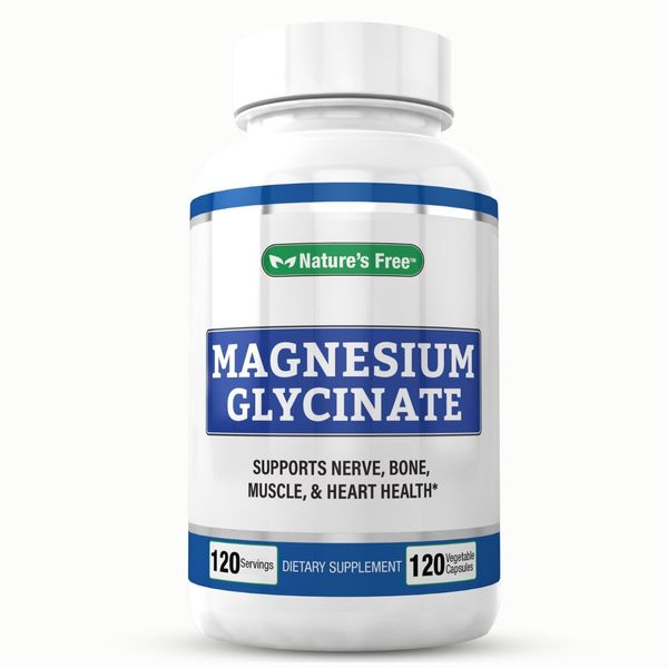 Glicinato De Magnesio 400mg Maxima Potencia 4 Meses 120 Capsulas