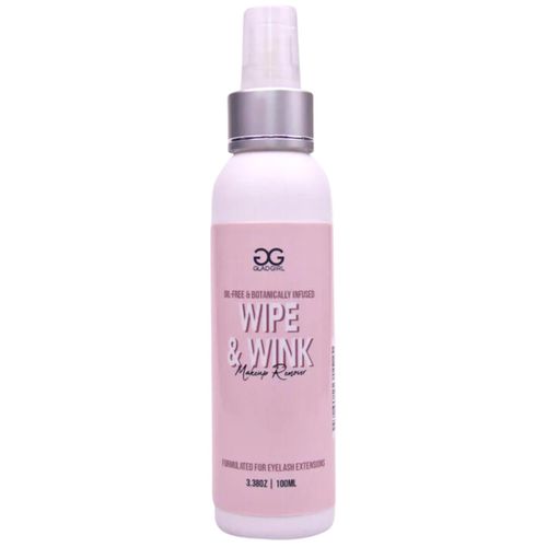 GladGirl Wipe and Wink Oil-Free Makeup Remover Formulated for Eyelash Extensions and Natural Lashes, 100 ml