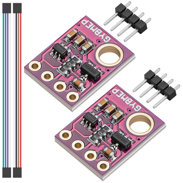 2pcs Temperature Humidity Sensor Atmospheric Pressure Sensor High Precision Atmospheric Pressure Sensor Module for DC 5V I2C SPI Raspberry Pi Arduino