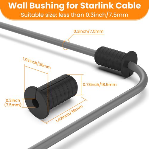 Aifeier ET 4 Pcs Cable Grommet Kit, Waterproof Wall Hole Cover for Cable Routing Pass Through, Rubber Grommets for Wiring Ethernet Cables, Durable Wall Grommets for 3/4 Inch Wall Hole (Black)