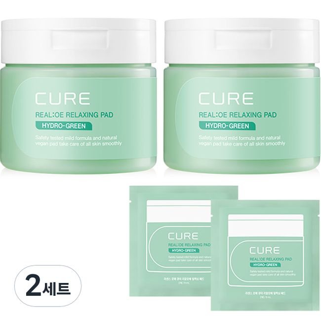 Kim Jung-moon Aloe Rialoe Relaxing Pad 60p x 2pcs + Toner Pad 2p Set