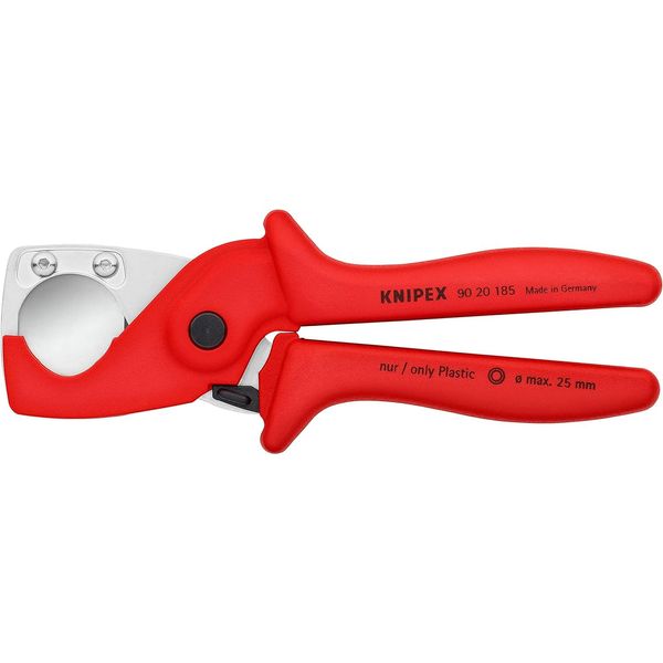 KNIPEX PlastiCut Cutter for flexible hoses and plastic conduit pipes glass fibre reinforced plastic handles 25 mm 90 20 185