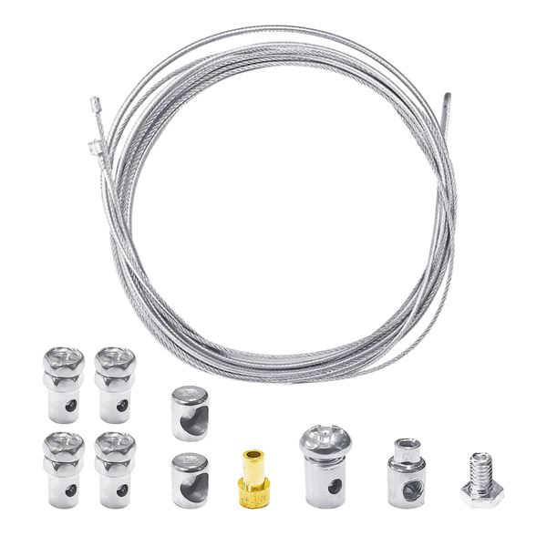 1 Universal Cable Repair Kit, Throttle Lever, Motorcycle Cable Repair Kit, Brake, Clutch Cable, Cable Repair Accessories with Spring, Donut Shape Bicycle Shift Cable