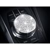 Crystal Silver Center Console iDrive Multimedia Controller Knob Cover For BMW