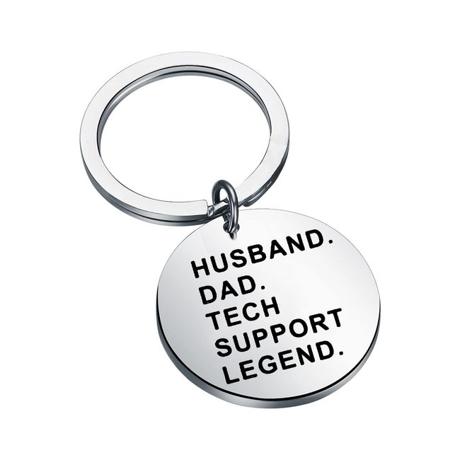 Husband Dad Tech Support Legend Keychain Funny Tech Support Gift for Husband (Support Legend -K EU)