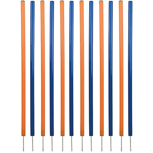 Dog Agility Slalom Set, Portable Dog Training Poles, Agility Weaving Poles, 12 P