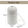 E27 Keyless Pull Chain Lampholder,E26 E27 Vintage Edison ES Screw Plastic Light Socket Pendant Fitting Set (White)
