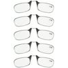 ClipFlipz Pince-Nez 4817 Reading Glasses Rectangular Nose Reader Magnifiers Large, Clear, +3.00 Dioptre
