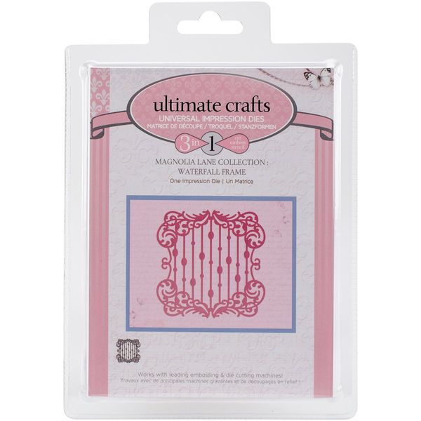 Ultimate Crafts "Waterfall Frame" Impression Die, Metal, Black