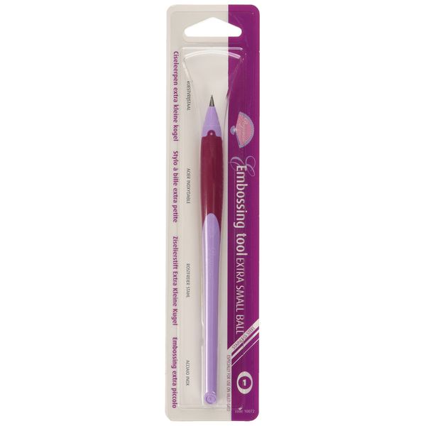 Pergamano Stainless Steel Extra Small Ball Embossing Tool, Red