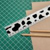 Cow Print Pattern 12 Inch Standard and Metric Plastic Ruler