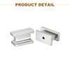 sourcing map 10 Pack Cabinet Knobs, Single Hole Cabinet Handles Rectangle Knobs for Cupboard Closet Bathroom Dresser Drawer Knobs Silver