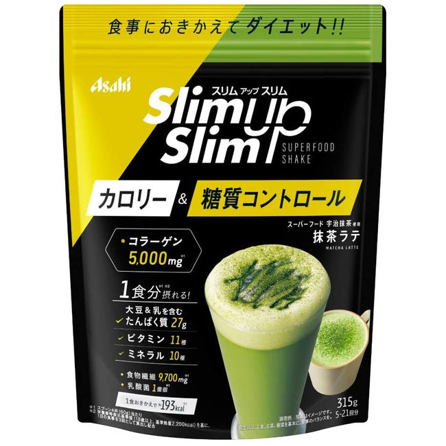 Slim Up Slim Enzyme + Super Food Shake Matcha Latte (315 g) Asahi Group Food
