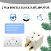 2 Way Adapters - Multi Plug Extensions - Double Adapter Plug UK - Power Extender Pack of 3