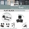 12 Pack Black Door Stops Hinges, Adjustable Hinge Pin Stopper with Bumper Tips