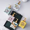 HIGHAWK Pump Bottle Soap Dispenser Refill Bottle Cute Ceramic Bathroom Kitchen (White)