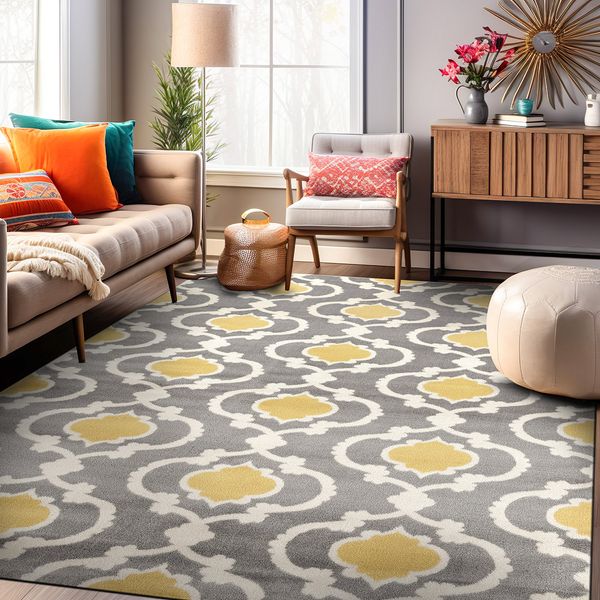 Rugshop Area Rug Moroccan Trellis Contemporary Carpet Rugs for Living Room 6x9