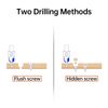 HPMAISON 17Pcs Countersink Drill Bit, Includes 5 Quick Change 8mm Shank Adjustable Countersink Drill Bits, 5 Free Replaceable Drill Bits and 7 Hex Wrench for Woodworking Countersink Drill Bits