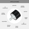 sourcing map M4 Thread Rubber Mounts, Vibration Isolators, Cylindrical Shock Absorber with Studs 15 x 15mm 8pcs