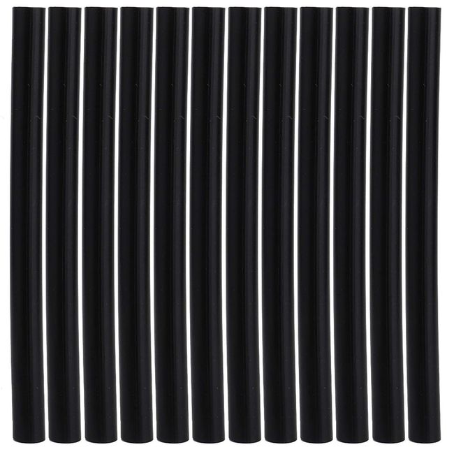 12Pcs Professional Hair Extensions Sticks, Hair Styling Tool Keratin Gun Bond Glue Wig Hair Extension Hot Glue Adhesive Sticks(black)