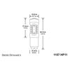 1157 LED Bulb HP11 LED Red Pair Diode Dynamics