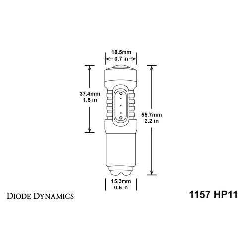 1157 LED Bulb HP11 LED Red Pair Diode Dynamics