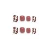 Set of 24 Nail Tips Leopard Nails Fake Nails For Taking Photos, Weddings, Coming-of-Age Ceremonies, Parties, After-Parties, Etc. Pearl Rhinestones