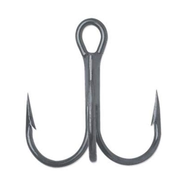 VMC 9651 X-STRONG SHORT ROUND BEND TREBLE HOOK 25 PACK - Black Nickel (6(25 Pack))