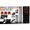 9PC Impact Grade Power Drill Sockets Adapter Set 1/4 3/8 1/2 Extension Bar Long